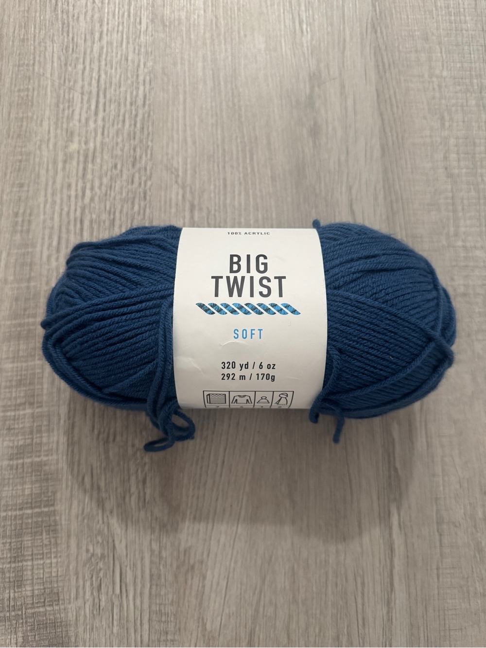 Big Twist Soft Acrylic Yarn Denim Color 320 yds / 6 oz